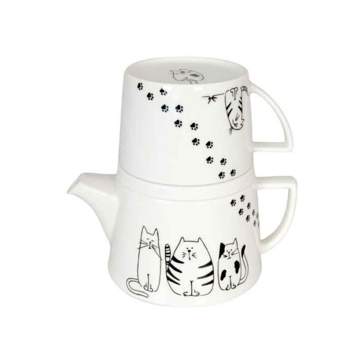 Funny cats Tea for me Teapot gift box